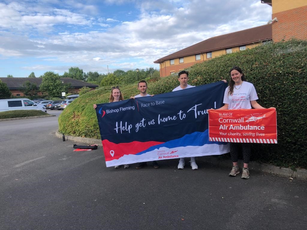 BishopFlemingUK's tweet photo. 📢 Our two teams have left Taunton - #RacetoBase has begun!

🚁 Team Truro: Scarlet Cox, Ryan Williams, Isaac Barrow, Joely Brewer

Please support us by donating here: https://t.co/Ap9d6qt4E3

#BishopFlemingRacetoBase #charity #airambulance https://t.co/YbCeugUkHf