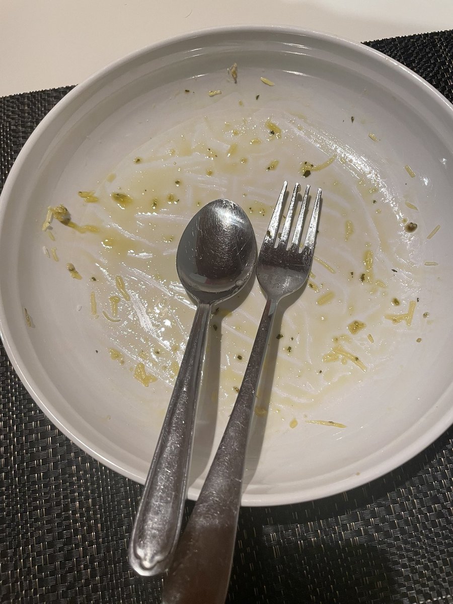 Decided to make Scott’s Aglio olio tonight but between dishing it and photographing it…well… oops, too late!