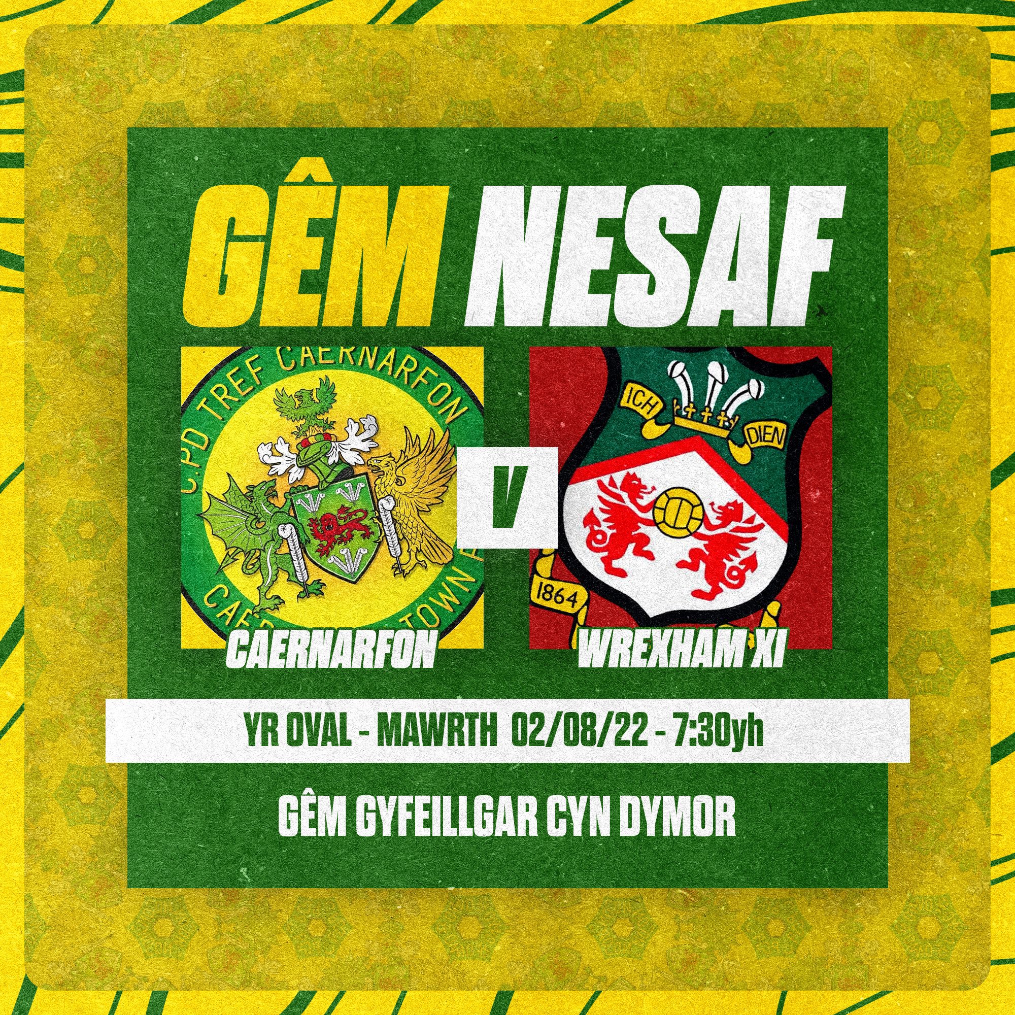 Caernarfon Town FC on Twitter "RT CaernarfonTown Tuesday evening we Wrexham_AFC to