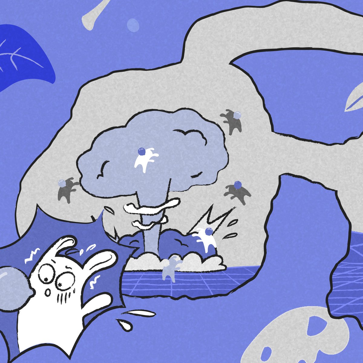blowupgrocery's tweet photo. #BUGStory However, a sudden bomb💥 exploded in the sandbox. All the bunnies lost their shelter to live 🏚️.
Stay tuned to know BUG Story.
#illustration #bunny #blowupgrocery #BUG #nft #nftart #nftcommunity #nftcollector https://t.co/6U5x0tXimC