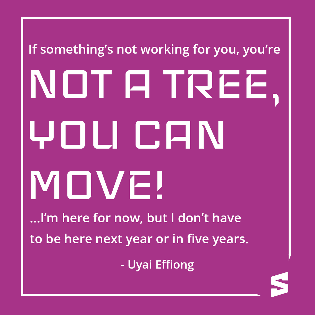 'If something's not working for you, you're not a tree, you can move!...' S2:E8 - How @yoowai is Helping Merchants to Grow their Businesses as a Merchant Success Manager at Shopify. Listen here: bit.ly/seatpodcast