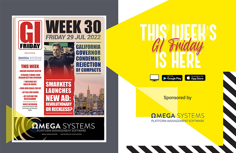 This week in #GIFriday: Smarkets new ad - revolutionary or reckless?; California governor condemns rejection of gaming compacts; Macau casinos reopen - but not fully operational yet; busy week for IGT with four new deals, and more. Check it out on