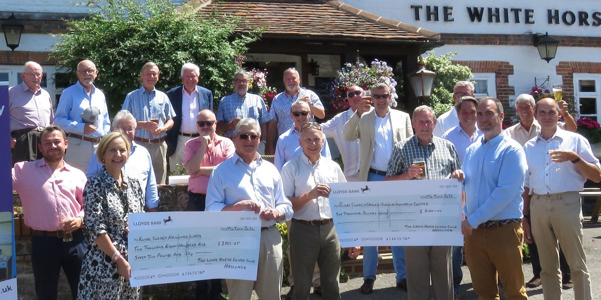 A Surrey lunch club served up a cheque for an incredible £8,862 for Royal Surrey Charity this month, thanks to its successful annual auction. Huge thanks to the White Horse Luncheon Club for its generous donation. Read the full story >> ow.ly/pEIM50K705C