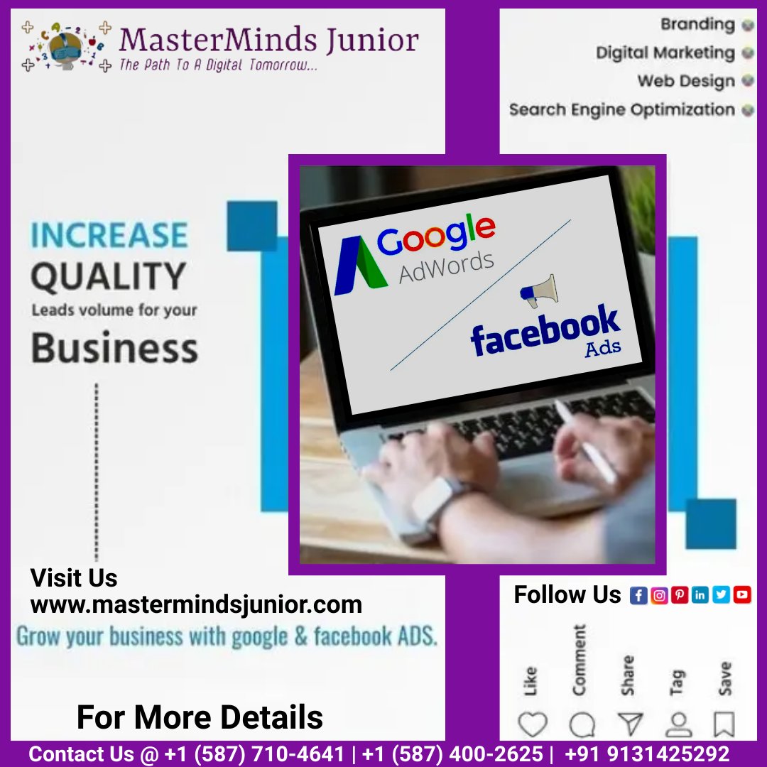 You don't have to worry. You can get help from our experts and generate leads for your business by calling us @ +1 (587) 710-4641 | +91 9131425292 | +1 (587) 400-2625 
 #digitalmarketing #generateleads #GoogleAdsense #facebookads #facebookadsexpert #facebookadstrategy