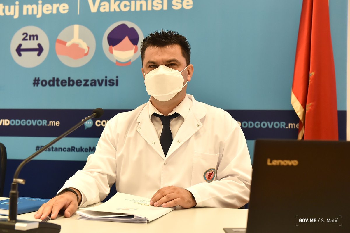 MinZdravlja's tweet photo. Direktor @ijzcg dr Igor Galić konferencija za medije povodom trenutne epidemiološke situacije u zemlji: Nakon analize trenutne epidemiološke situacije, zbog povećanja broja registrovanih slučajeva, donijete su nove mjere koje će važiti narednih 14 dana ⬇️ 1/3 https://t.co/6fg3hjaCYB