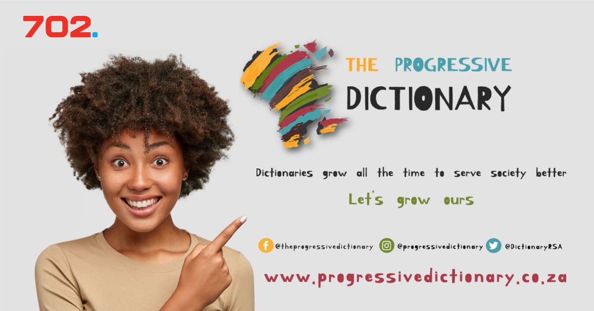 Radio702's tweet photo. The Progressive Dictionary is motivating for the adoption of new English words to contribute positively to development on the Africa continent.
For more information, visit https://t.co/ZmA1hTkhNj
#uniqueRSA
#Sponsored by @DictionaryRSA https://t.co/OvMCUQDg57