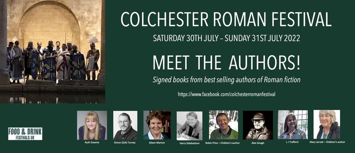 alison_morton's tweet photo. Making my way this afternoon to #Camulodunum for the Roman festival where I'm speaking and signing books with fellow authors @ruthsdownie @TraffordLj @Romanfiction @SJATurney #HarrySidebottom
Come and say hello!
https://t.co/AoV6bxGmLP
#Colchester #RomanFestival #books https://t.co/Nh6xOu0FV2