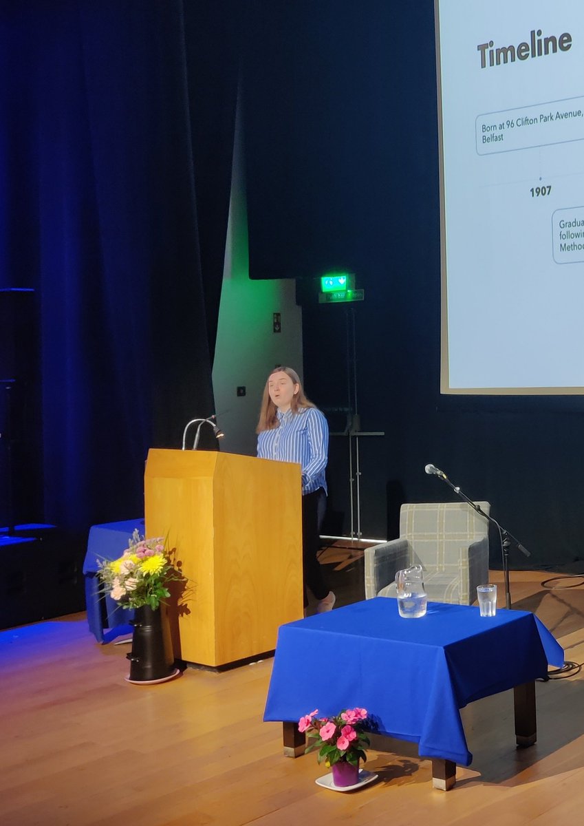 The_JHS's tweet image. The Annual John Hewitt Talk, given this year by Dr Tara McEvoy on the subject of "Voicing 'the native tang of idiom': John Hewitt and Lagan Magazine". 

Tara is a former JHISS Bursary Student, the ninth to appear at this year's Summer School!  #JHISS22 #Armagh #IrishWriting