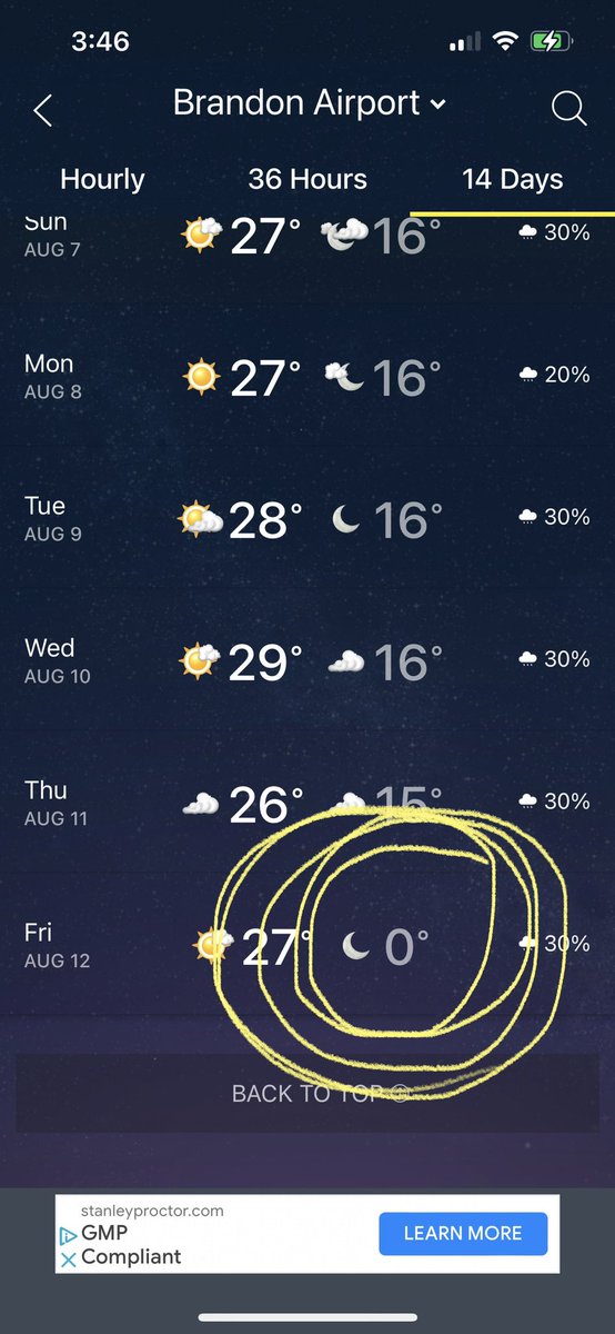 What are the odds that temp happens the weather network had me do a double take