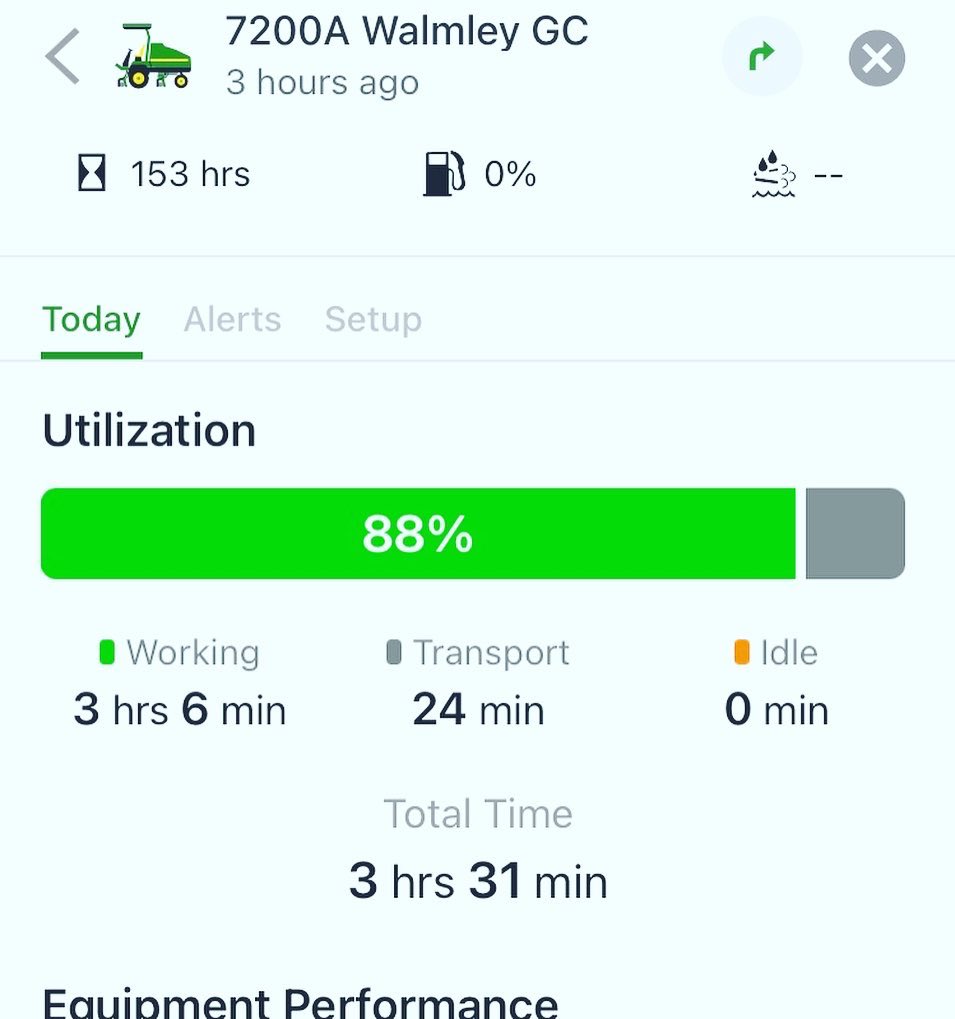 JacobShellis's tweet image. Here’s a perfect example of the guys @WalmleyGC showing the benefits of their latest technology by optimising their fuel usage with 0% idle time when out cutting semi rough, this will make a huge difference in fuel budgets going forward  👌🏼🙌🏼 #farolsupplied #dataiskey