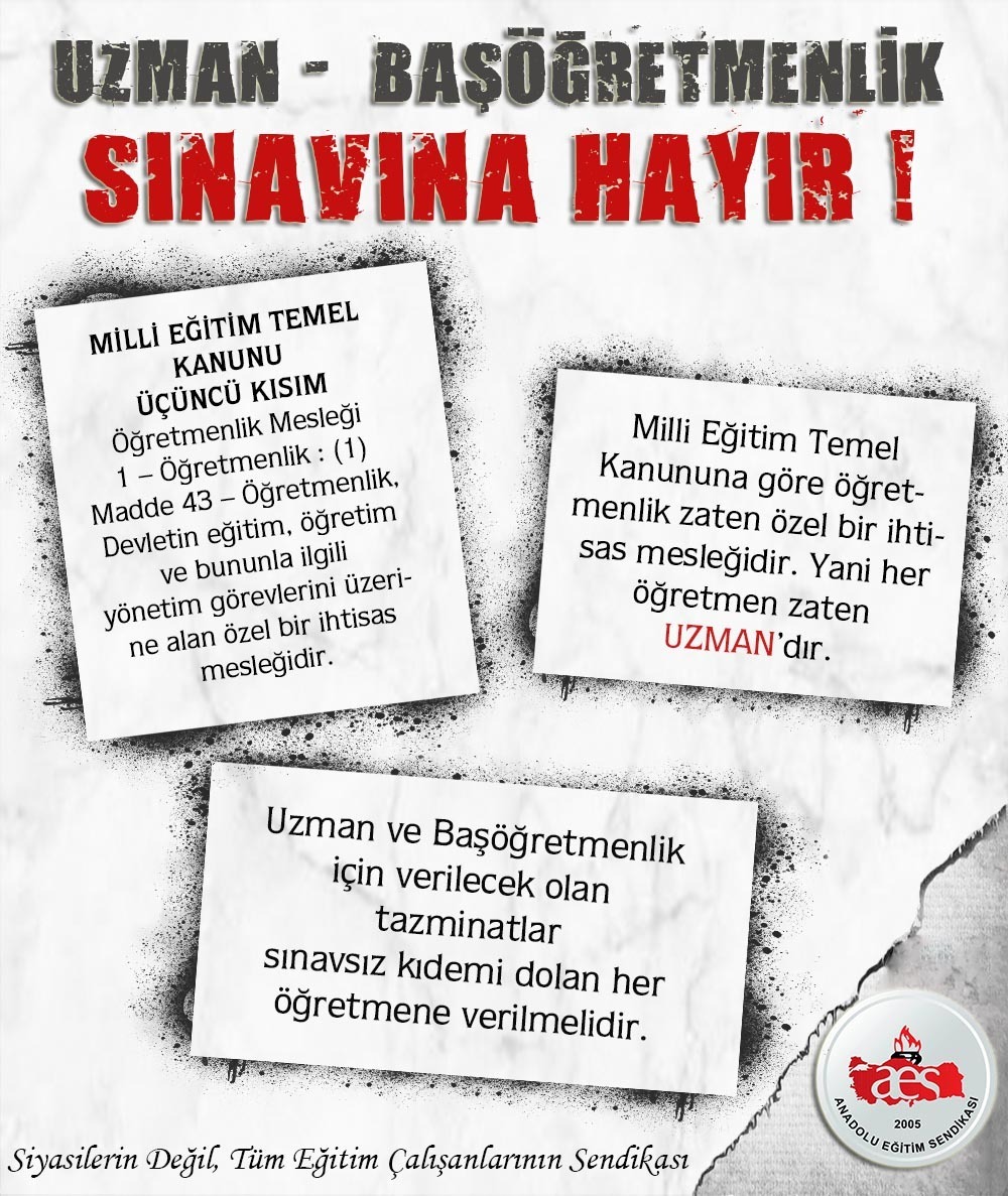 Öğretmenler zaten UZMAN'dır. Kıdemi dolan tüm öğretmenler sınavsız şartsız verilecek olan tazminattan yararlanmalıdır.
#ÖğretmenUzmandır