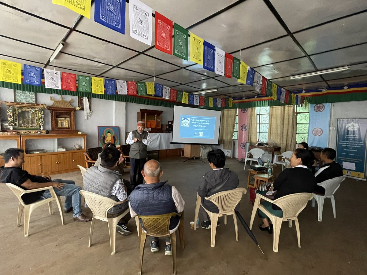 DeskWomen's tweet photo. Often #DomesticViolence cases are ignored or normalized by the community as it is considered a “#private or #personal” matter &amp; this makes it hard for someone facing such violence to report &amp; seek help. WED is in #ShimlaTibetanSettlement for the CTA #SGBVGuidelines orientations. https://t.co/7pjuPiOC7R