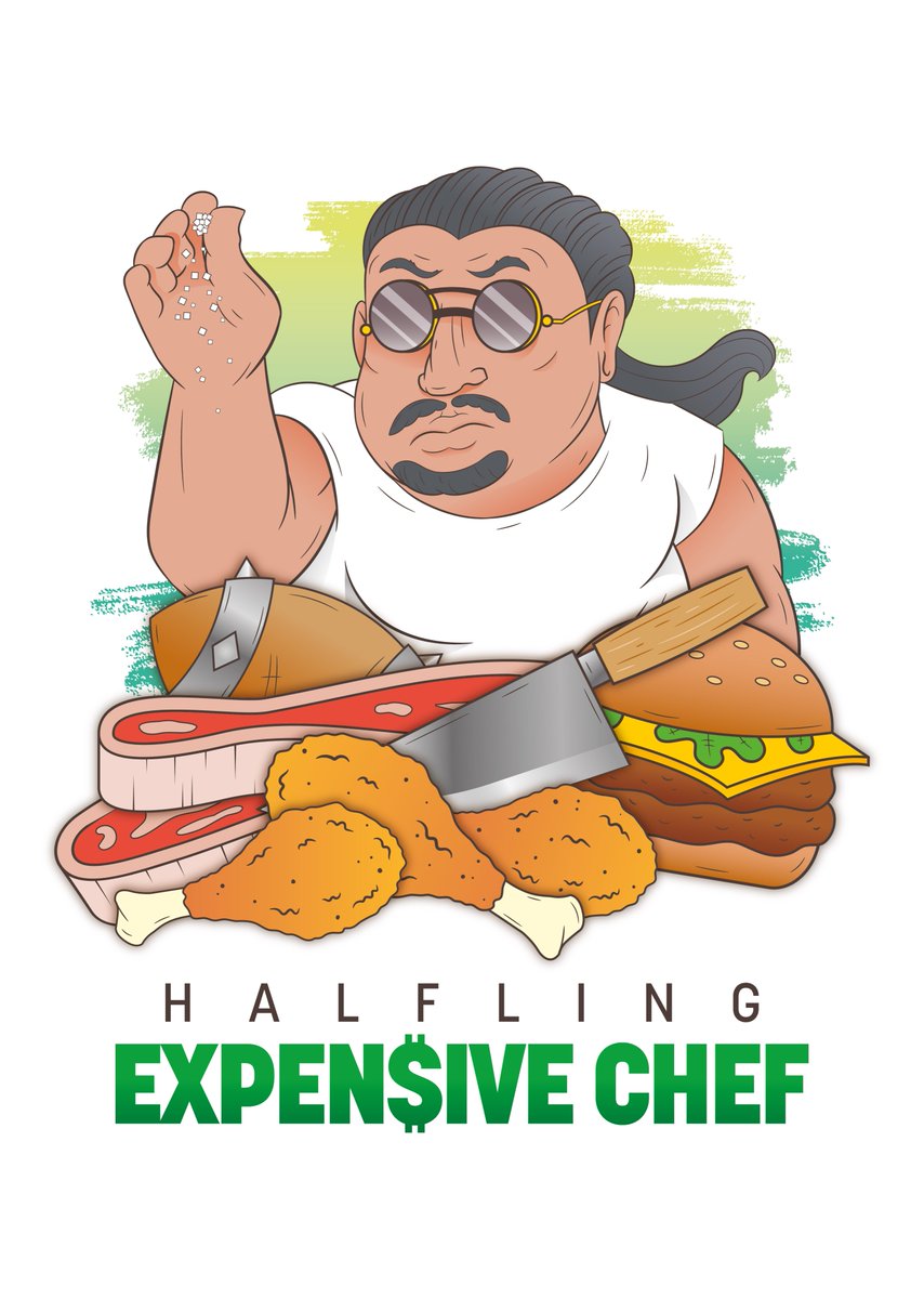 I love the smell of regular food at a vastly inflated price.

#bloodbowl #gamesworkshop #poster #warhammer #design #illustration #comic #halfling #halflingmasterchef