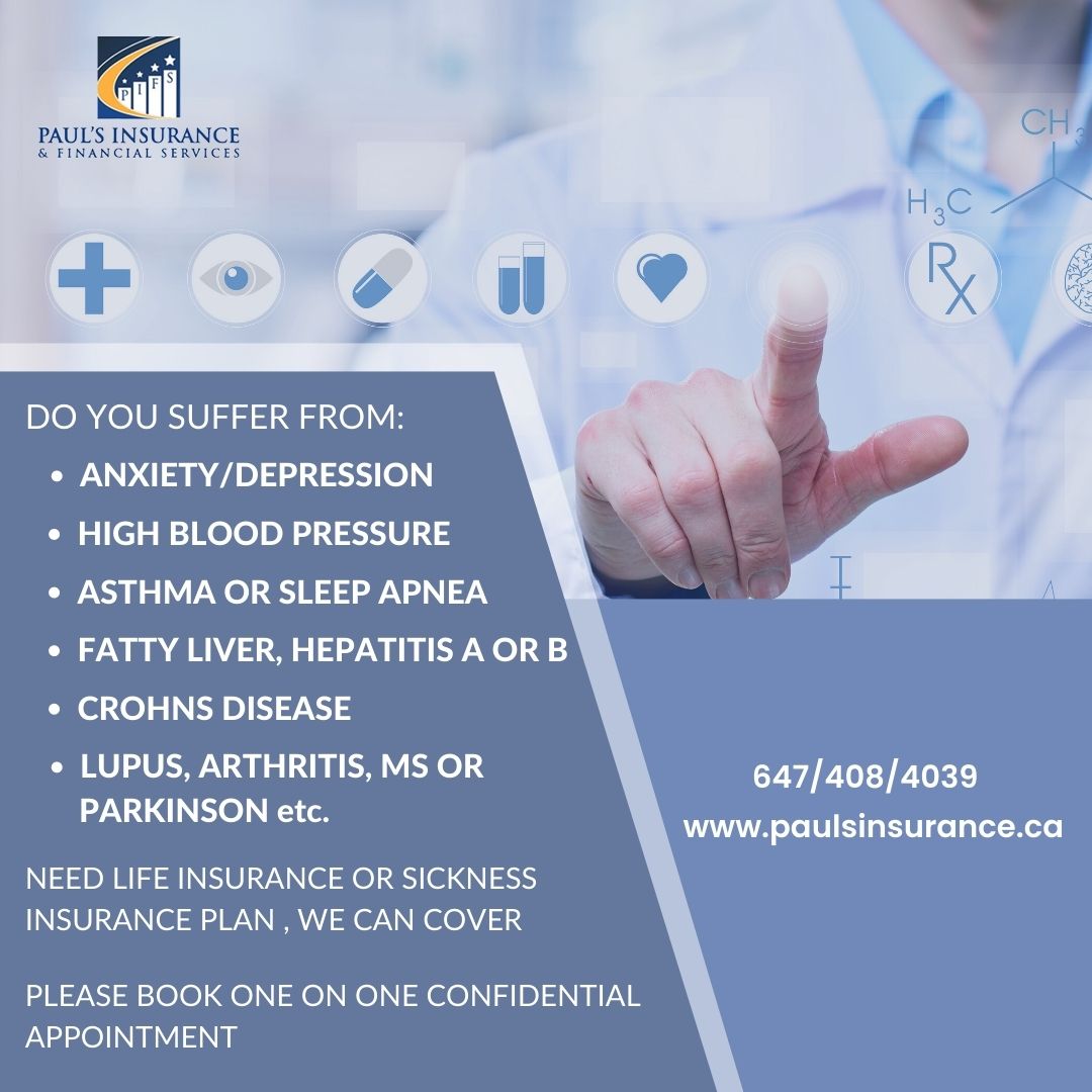 PaulsInsurance's tweet image. 👉Do you need #LifeInsurance or #sicknessinsurance plan?

👍We got you covered!

🤝Please book one on one confidential appointment

📞Call us for more details - 647/408/4039

🌐Visit us: paulsinsurance.ca

#insurance #insuranceagent #FridayVibes #HealthInsurance #Weekender