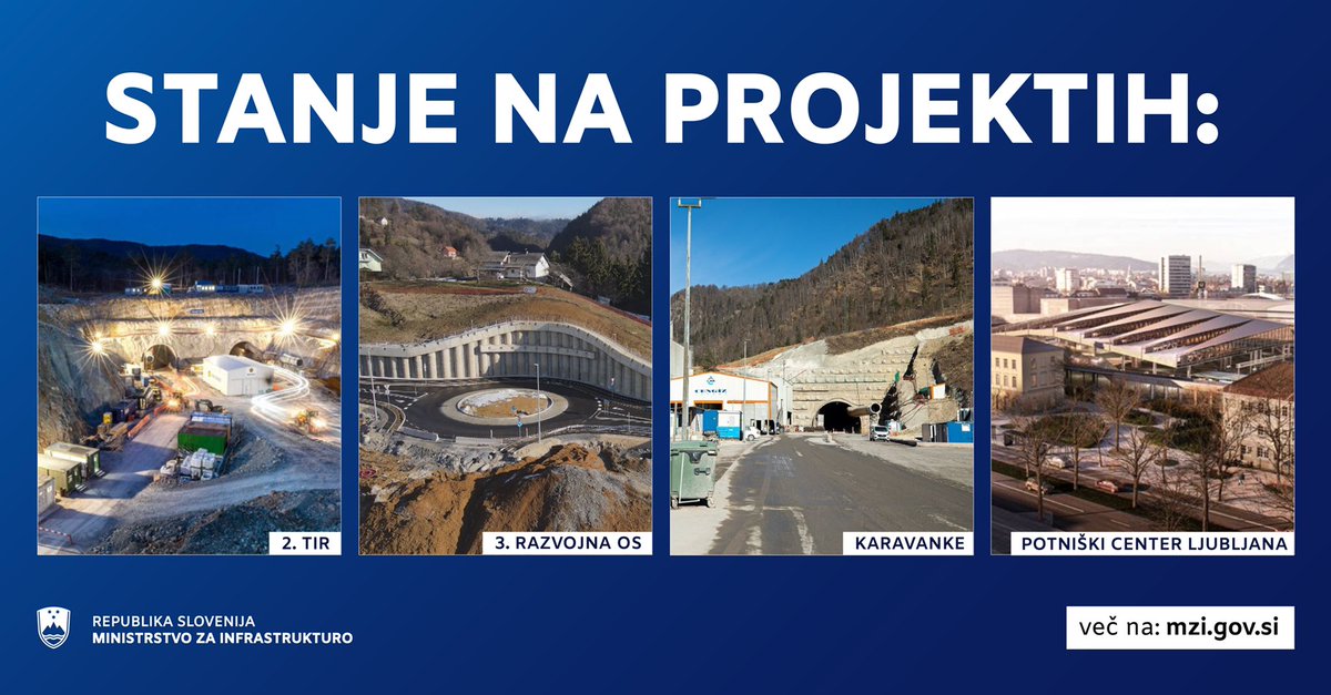 🚧VLADA SE JE SEZNANILA S STANJEM NA INFRASTRUKTURNIH PROJEKTIH 🚧 ⚙️Poleg osnovnih dejstev o namenu posameznih projektov so navedeni tudi časovni roki in pa število aneksov (finančnih in časovnih) k pogodbam, ki so bili sklenjeni doslej. Več na ➡️➡️ bit.ly/3zEhIkM