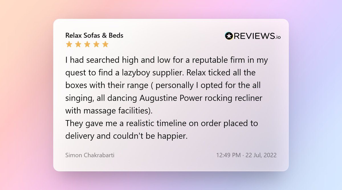 RelaxBeds's tweet photo. Another happy customer 😀 https://t.co/1Arm7TVir6