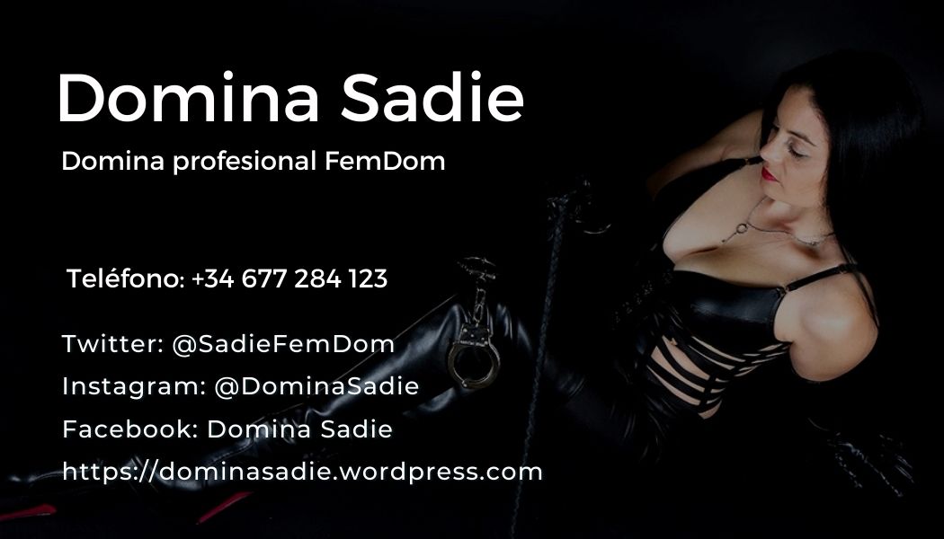 Sígueme en todas mis redes sociales: mtr.bio/domina-sadie
Twitter: <a href="/SadieFemDom/">Domina Sadie</a> 
Instagram: <a href="/DominaSadie/">Domina Sadie</a> 
Facebook: Domina Sadie 
#FemDom #femdommadrid #bdsmmadrid #domina