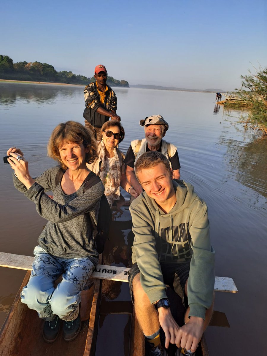 Madagascar | Happy family on Manambolo river, visiting Tsingy de Bemaraha National Park <a href="/IleMadagascar/">Madagascar Tourism</a> #wadidestination #travelmadagascar #visitmadagascar