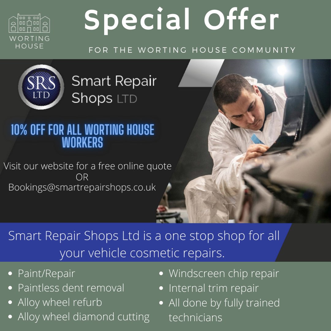 Are you in need of any vehicle cosmetic repairs? Our friends at @smartrepairshops are kindly offering everyone in our lovely community a discount!

visit their page to find out more.