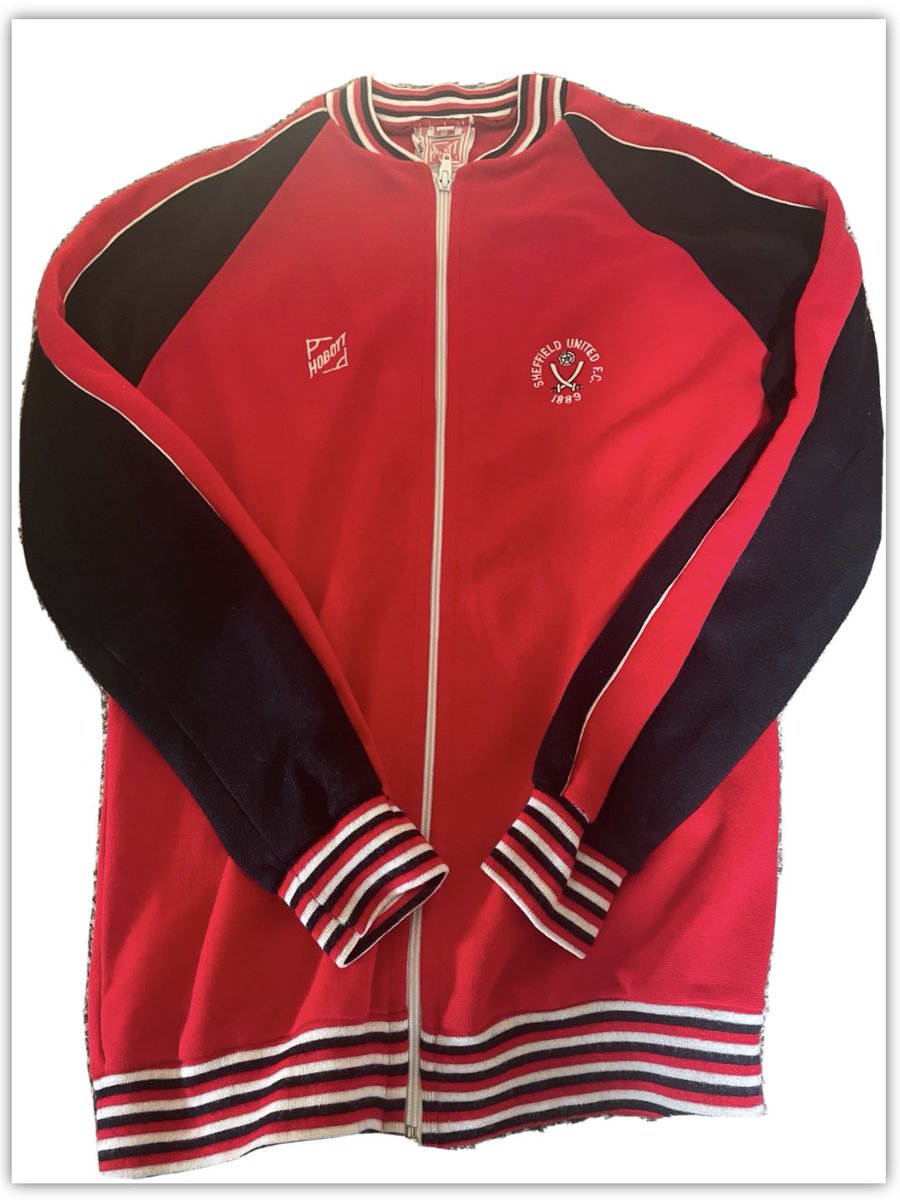 Bladesshirts's tweet photo. @toy_toys_shirts #hobott were the king of the teamster top. #twitterblades 81/82 trackie when #sufc won the 4th Division. Will offer top money for any Blades Hobott gear https://t.co/jwbmxhSsWa