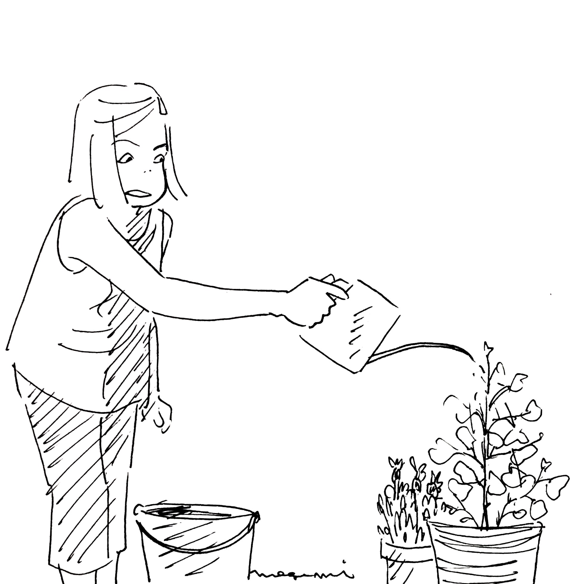 とく 水やり Illustration イラスト イラストレーション Drawing ドローイング Art アート Artwork T Co V3cdabqova Twitter