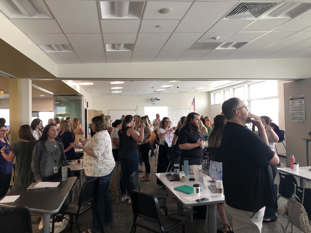 Kicking off day 2 of New Staff Orientation <a href="/Weld4/">Weld RE-4 Schools</a> with #connection and #intention from our Director of Instruction, Amy Heinsma. @weldre4instruct