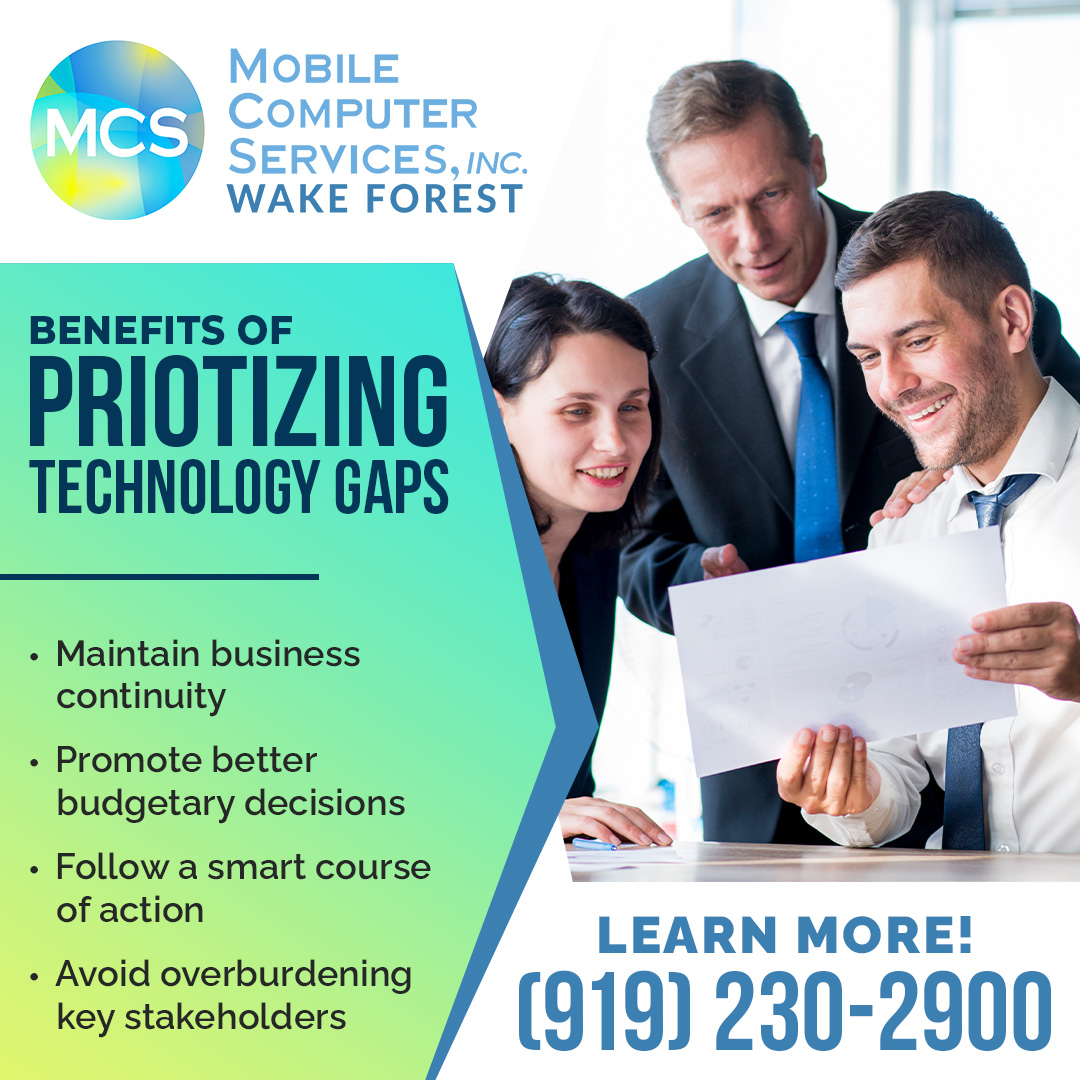 ncmanagedit's tweet image. Maintaining business continuity, promoting better budgetary decisions, following a proper course of action, and avoiding overburdening key stakeholders are some of the benefits of prioritizing technological gaps. To learn more, call us at (919) 230-2900 #manageditserviceprovider