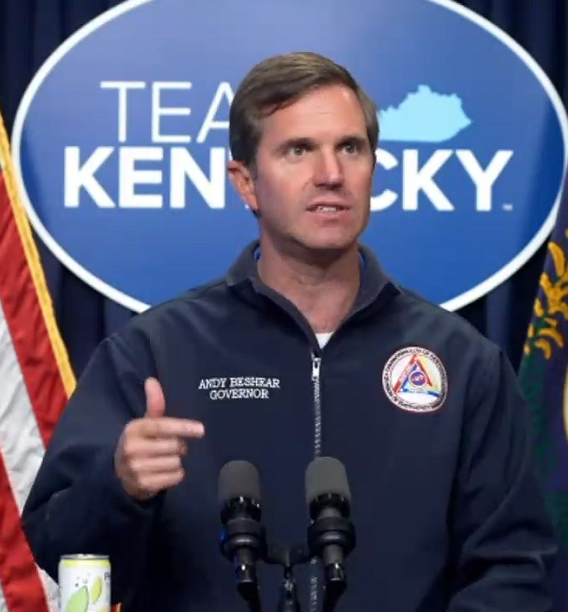 BGPolitics's tweet photo. Gov Beshear gives Eastern Ky flood briefing at Capitol. Not safe to fly to Hazard this morning, as he planned

16 dead confirmed so far - 1 in Perry Co., 11 in Knott Co., 2 in Letcher Co., 2 in Clay Co. Sadly, more confirmed deaths to confirm, he says. ^JC https://t.co/fMCtr1iEIB