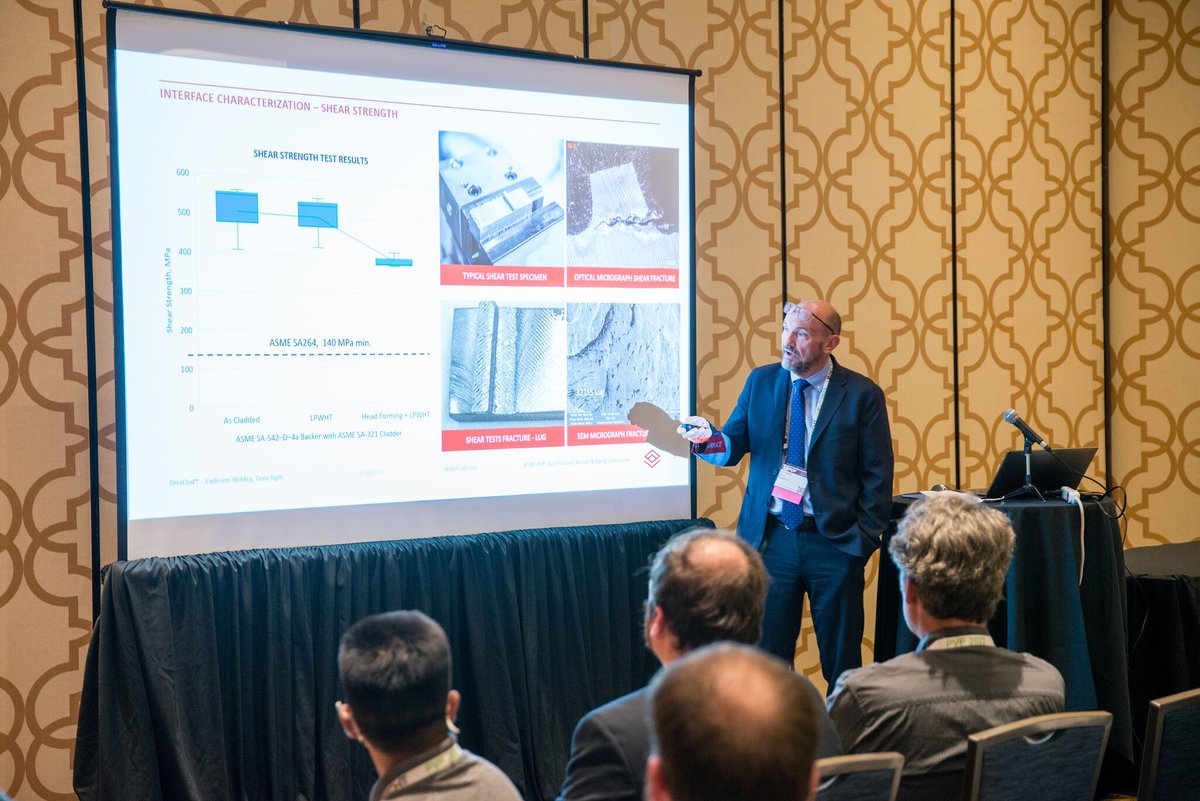 NobelClad's tweet photo. We are celebrating #FlashbackFriday! We would like to thank everyone who attended Olivier Sarrat's presentation at the 2022 @ASMEdotorg PVP® Pressure Vessels & Piping Conference®.
#pressurevessels #oilandgas #DetaClad https://t.co/Tn6W4v4pV6