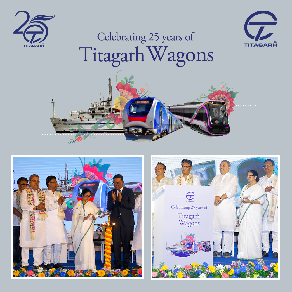 Titagarh Wagons Limited celebrated its Silver Jubilee on 27th of July 2022 at its Uttarpara Plant, with the gracious presence of Hon'ble Chief Minister, Mamata Banerjee. 

#Titagarh
#MakeInIndia
#25YearsOfTitagarh
#mobilityforbillions
#AatmanirbharBharat
#titagarhproud