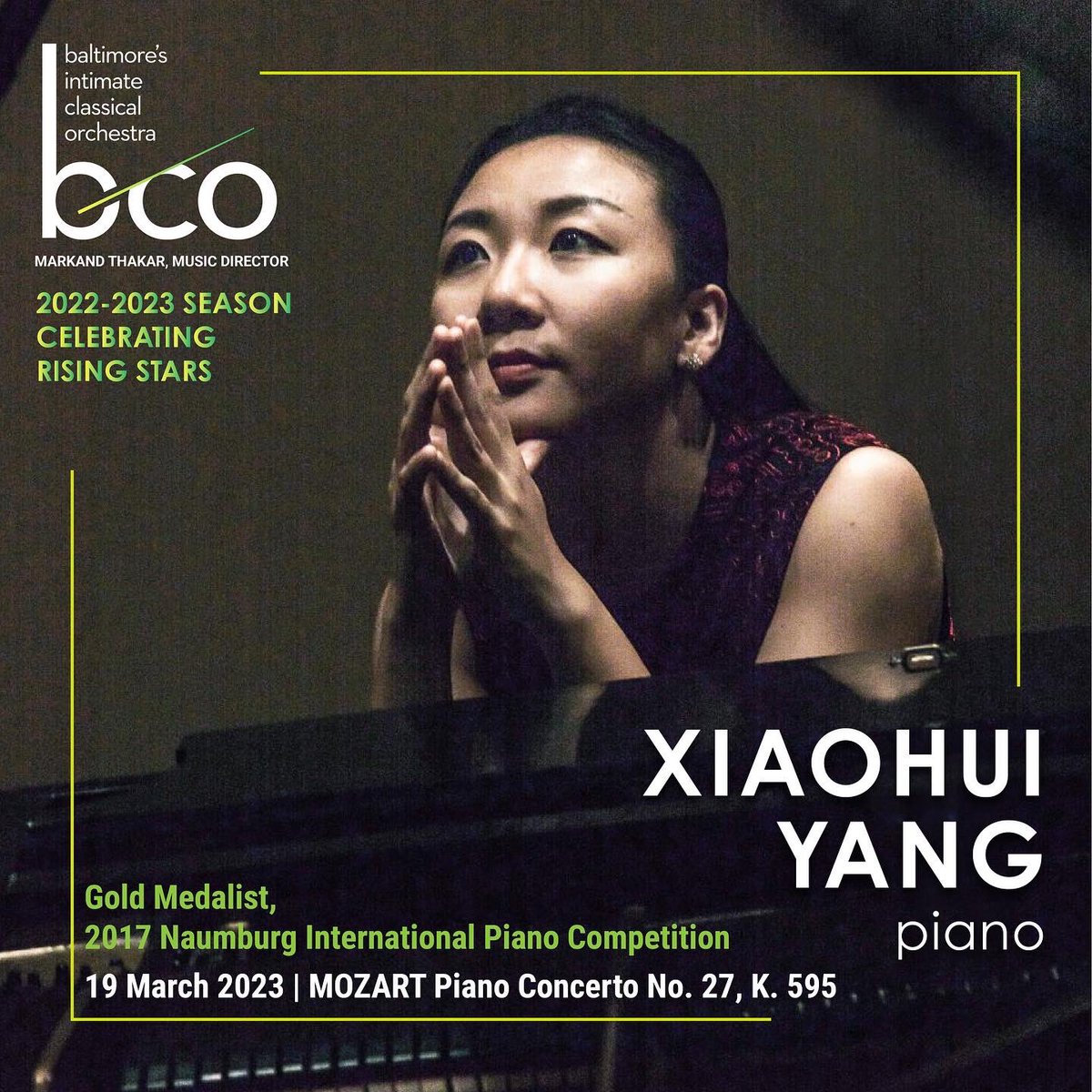 BaltChamOrch's tweet image. Celebrating Rising Stars ★ Subscriptions, Tickets, Full Information NOW at thebco.org
Meet the Rising Star ~ #XiaohuiYang
￼Gold Medalist, 2017 Naumburg International Piano Competition
Watch Xiaohui plays Liszt’s "La leggierezza” youtu.be/9U-73A0oO0g