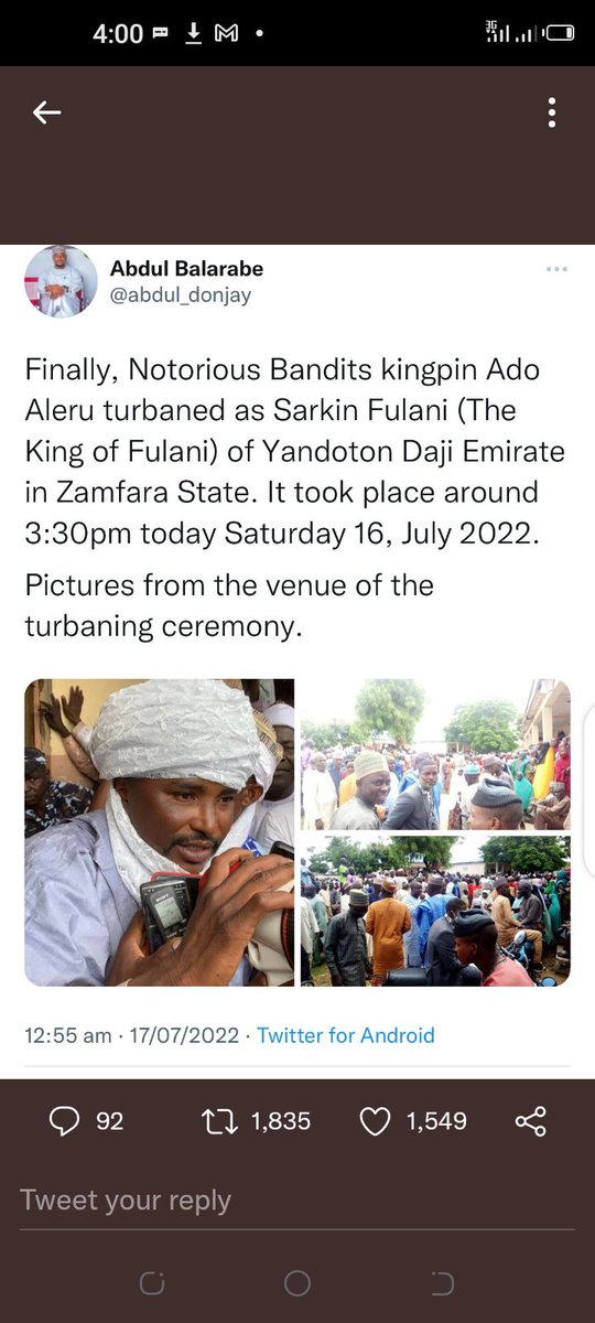 KNaikky's tweet photo. @OvieNews Yet #Terrorists on Chincheng  motorcycles are having a field day in the FCT even presidential guard brigade (Elite Army) was attacked, #KujePrisonBreak, NDA etc abeg make we hear word. Late Dictator Sani Abacha has told us the only reason why banditry would last beyond 48hours. https://t.co/MApycGv97l