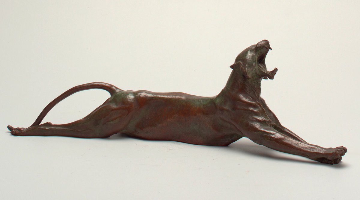Oh big stretch!

"Yawning Tiger" in our <a href="/cooperhewitt/">Cooper Hewitt</a> was sculpted by Anna Vaughn Hyatt Huntington around the 1920s. Daughter of a professor of zoology, Huntington was known for her realistic depictions of animals. #BecauseOfHerStory #InternationalTigerDay