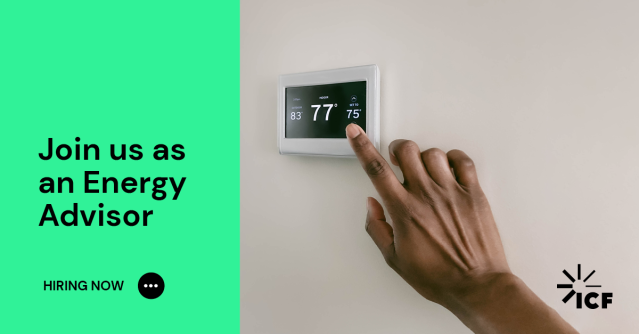 LizWittRecruit's tweet photo. Help our clients and communities use less energy, save money, and help the environment. Put your utility energy efficiency program experience and knowledge of energy-efficient technologies to work as an Energy Advisor at ICF. @ICF https://t.co/x9HchGUNhQ https://t.co/X8pVAlGfSp