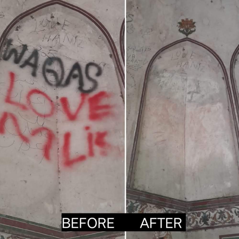 virsa222's tweet photo. And I hope that the Department of Archeology will also eliminate such matters from the rest of the Monuments .
And we can only pray for those wretched people who ruin the culture and our Historical monuments with such acts. https://t.co/bwUtQgP8QH