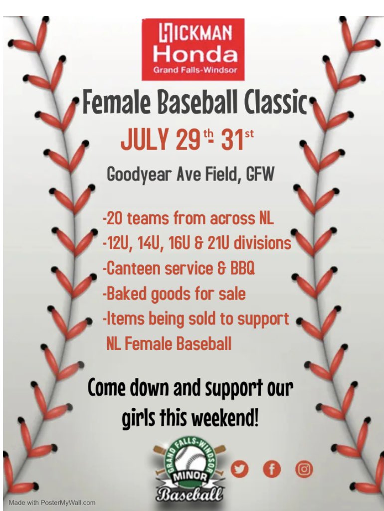 Lots of great female baseball happening now at Goodyear Avenue Field! ⚾️ Game results can be found here in this live doc: docs.google.com/spreadsheets/d…