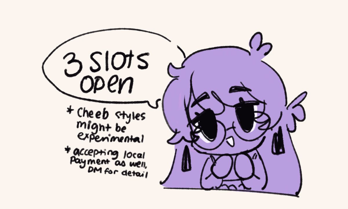 reopening 3 slots but please dm first if you'd like a spot :D https://t.co/HkLBWdTVoR 