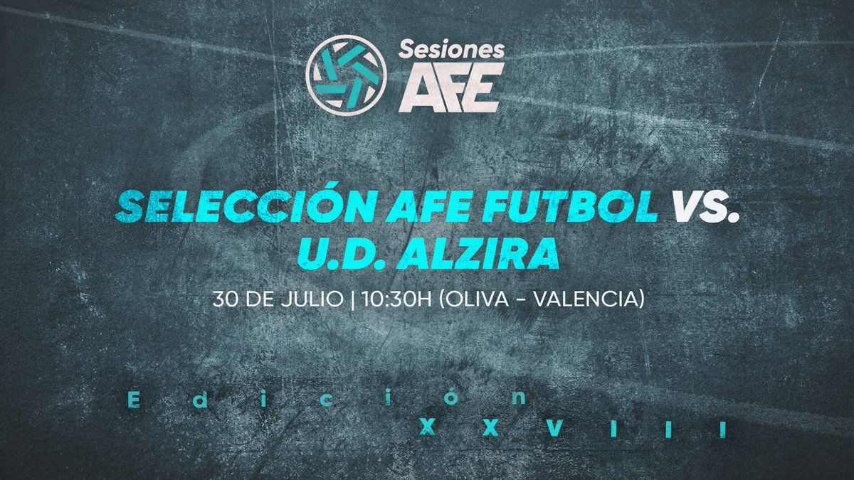 🚨 PARTIDO 🚨

⚽️ Selección #AFEFútbol 🆚 <a href="/UDAlzira/">UD Alzira</a> ⚽️

📅⏰ 30/07 - 10:30h
🏟 <a href="/olivanovaresort/">Oliva Nova</a> 

🔴🎥 ¡En directo a través de nuestro canal de YouTube!👇🏻

afefutbol.com/SeleccionAFEFu…

#SesionesAFE XXVIII