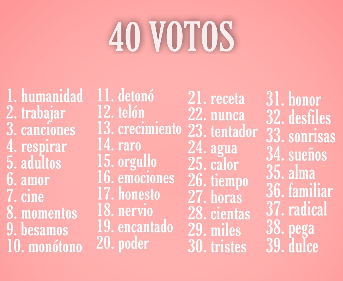 votesxhumbe's tweet photo. 🗳 | DINÁMICA KCA ✨

— Responde este tweet con cada una de las palabras que se encuentran en la imagen. 

 1 RT = 1 VOTO

#MacarenaGarcia #Humbe #EmilioOsorio #DannaPaola #IgnaciaAntoniayKevlexd #PauloLondraARG
#BriandaDeyanaraFashion #KCAMexico k https://t.co/ASLLuCKYuk