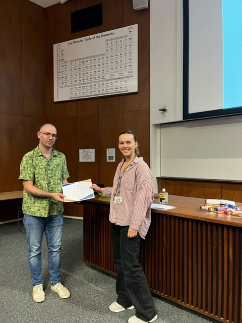 Huge congratulations to all the symposium prize winners including our very own 
<a href="/chem_pat/">Patrycja</a> who was awarded one of the talk prizes! So much good news in the group today - it was just a lovely group meeting and I am very proud of them all 💕