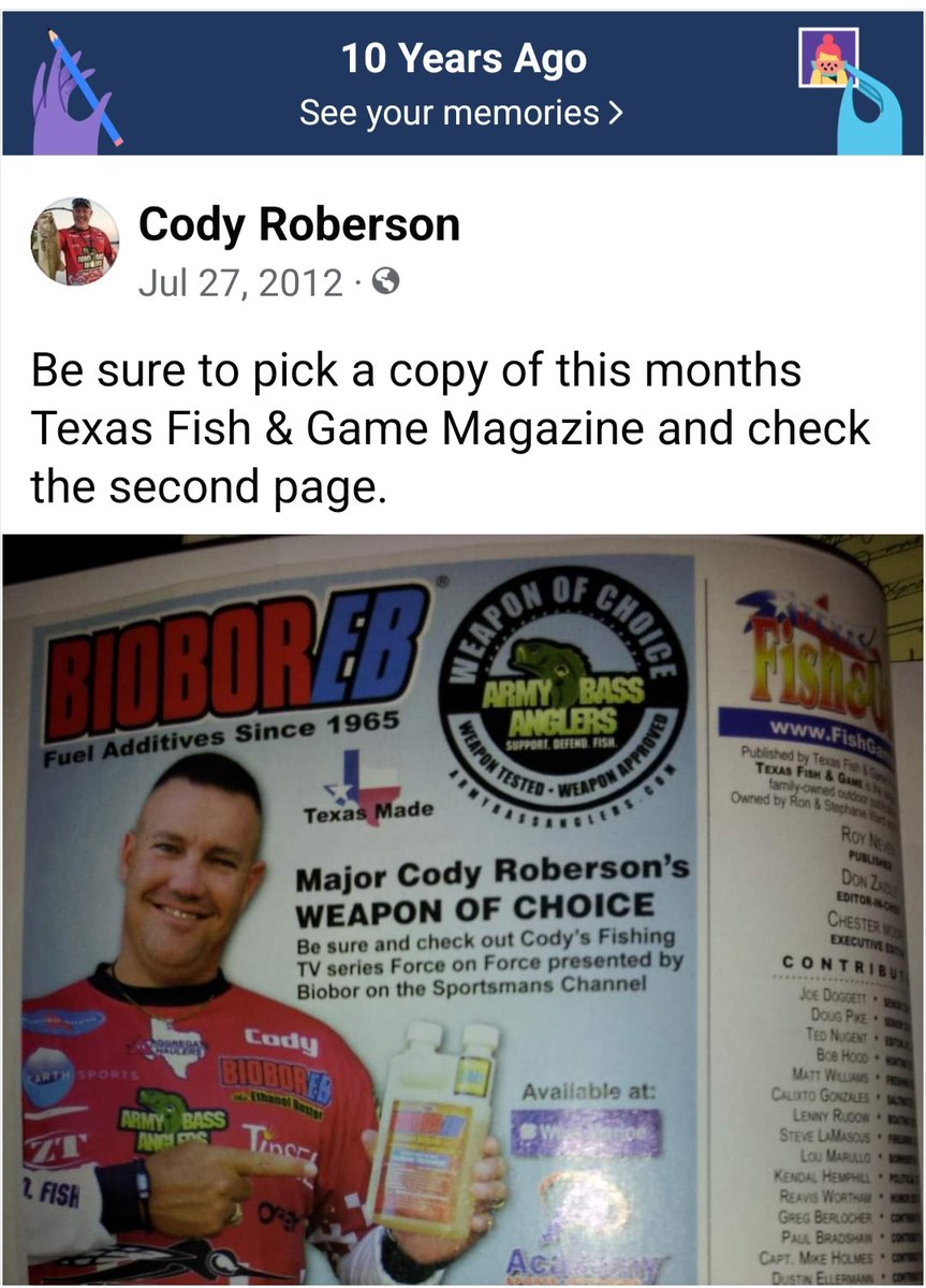 ArmyBassAnglers's tweet image. #Biobor has been a proven weapon for #ArmyBassAnglers for over 10yrs---HOOAH! #WeaponTested #WeaponApproved 

Get yours @ biobor.com