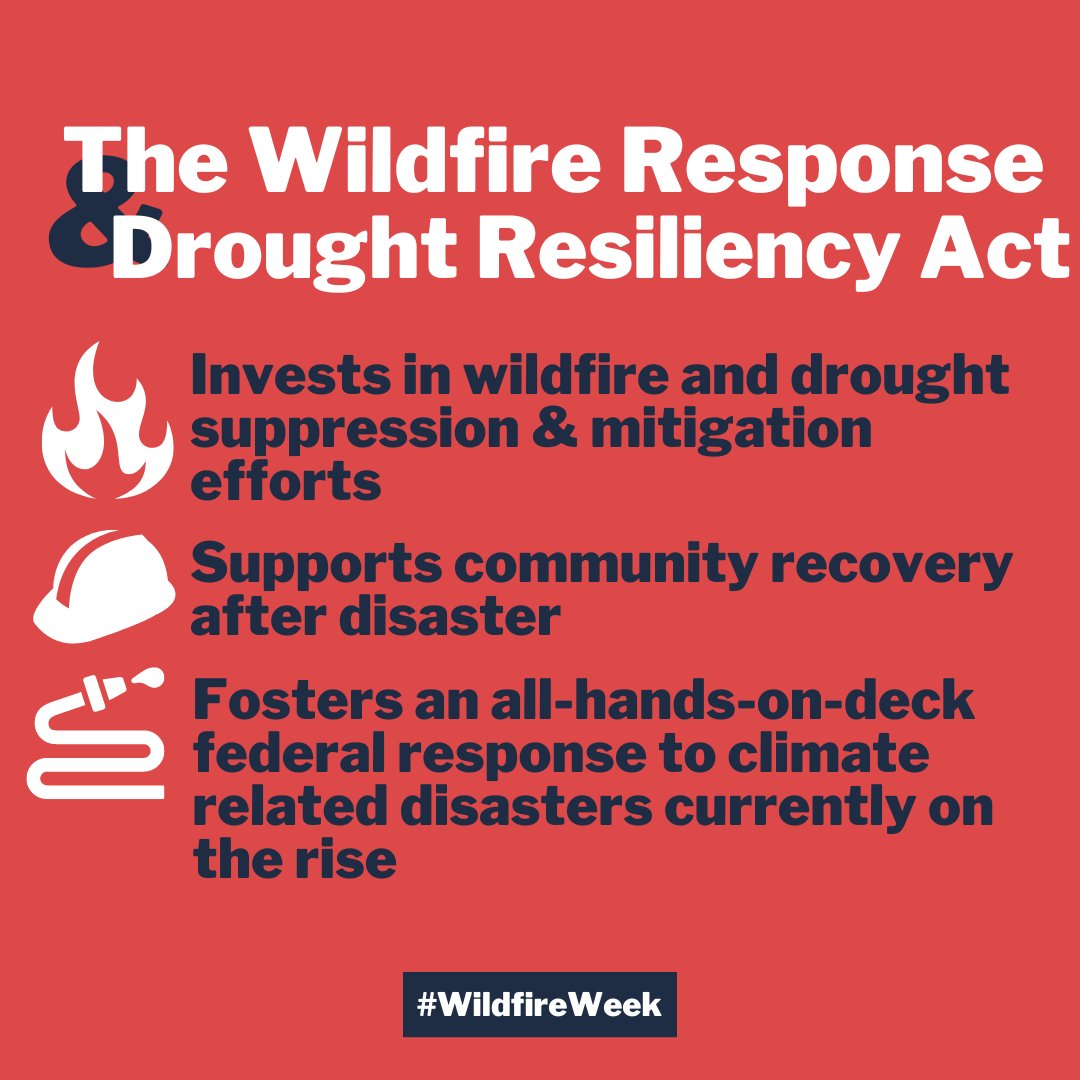 BettyMcCollum04's tweet photo. With climate change increasing severe drought &amp; wildfires, there's a clear need for the Wildfire Response &amp; Drought Resiliency Act. Today I’ll vote to invest in water infrastructure, preserve clean water, &amp; provide better pay &amp; protections for wildland firefighters. #WildfireWeek https://t.co/p7HtWl7Crx