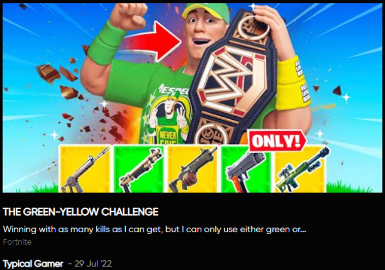 thechallengegg's tweet photo. You can't see me! New John Cena skin means a new John Cena themed challenge! Link:  https://t.co/XbyXKZHMnu
P.S. You don't have to beat a challenge to rank in our record book.
# #gaming #gamer #games #gamingcommunity #gamerlife #YouTubers #twitch #follow #streamer @TypicalGamer https://t.co/PVf3wnfZ8u