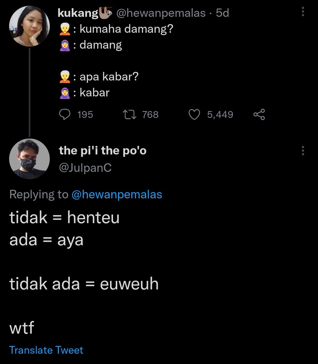 let's make non sundanese people confused