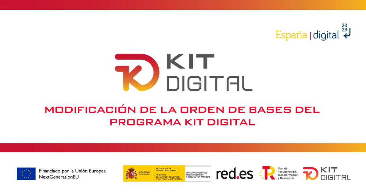 Modificación de la Orden de Bases del programa Kit Digital