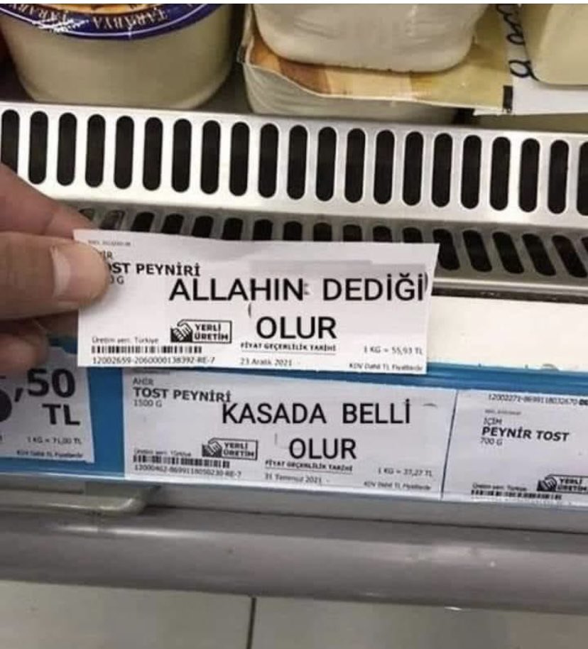 Eyy Büyük Allah’ım…
Kurban Olayım Artık Zam Yapma..🤲