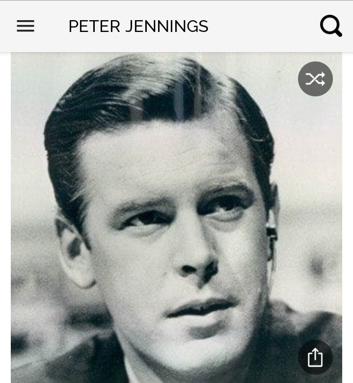 Happy birthday to this great TV news anchor.  Happy birthday to Peter Jennings 