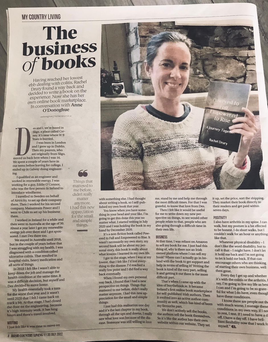 Thanks to @irishcountryliving for their article in this weeks issue. Always appreciate the support in sharing our story 🙏
#irishbusiness #irishbusinesswomen #businessowner #businessstory #irishauthor #irishbookstagram #irishbooks #supportlocal #SupportSmallBusiness #shoplocal