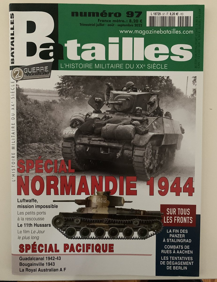 MG_1962_73's tweet photo. Le dernier numéro de la revue Batailles de chez YSEC éditions @YsecEditions est paru. Il est consacré à la bataille de Normandie 1944 mais pas que !!! Voir la couverture et le sommaire. Et le mieux, est de se procurer 😎👍 https://t.co/4U0gs8hHIW