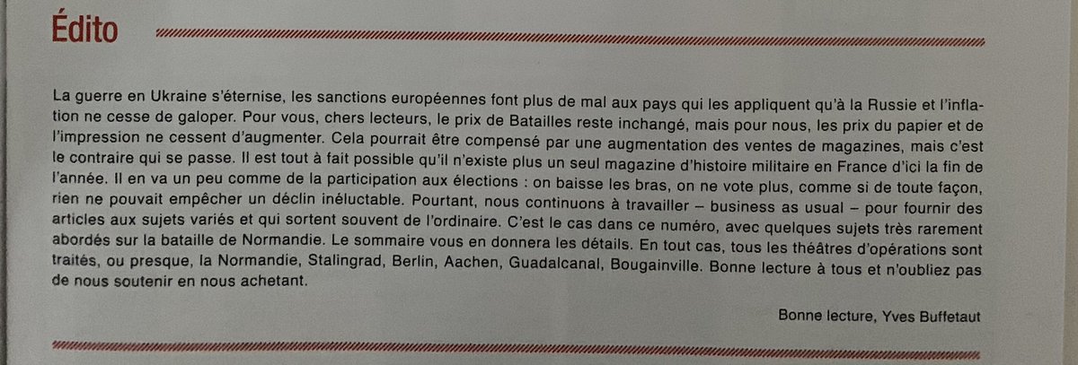 MG_1962_73's tweet photo. Le dernier numéro de la revue Batailles de chez YSEC éditions @YsecEditions est paru. Il est consacré à la bataille de Normandie 1944 mais pas que !!! Voir la couverture et le sommaire. Et le mieux, est de se procurer 😎👍 https://t.co/4U0gs8hHIW